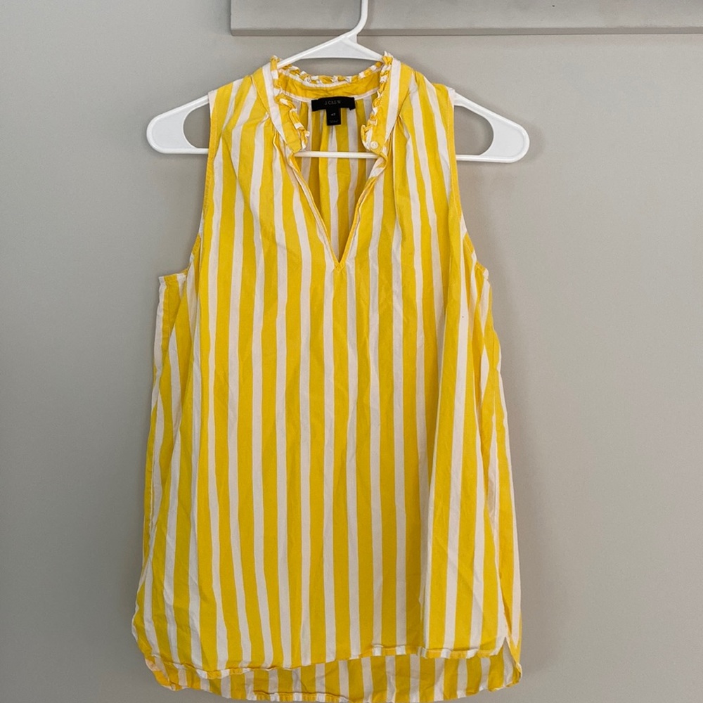 Yellow striped J Crew cotton shirt